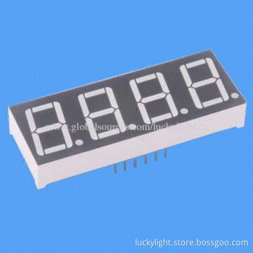 4-digit 0.56-inch 7-segment LED Display Module, High-luminous Intensity Output
